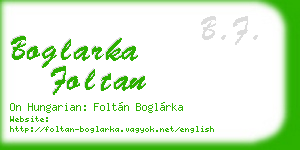 boglarka foltan business card